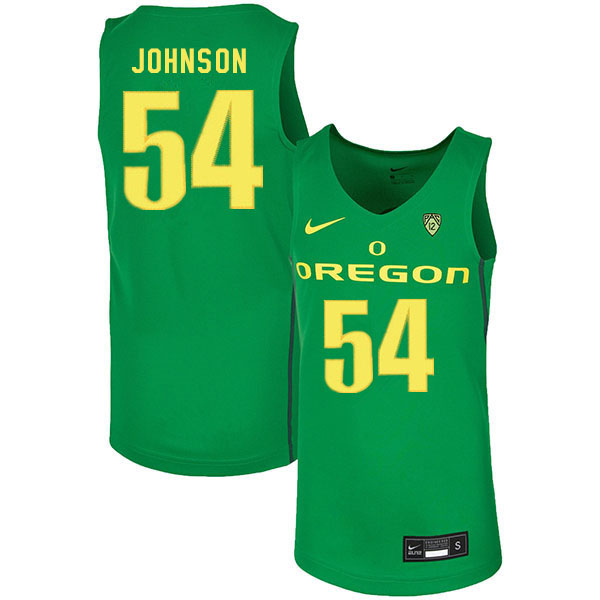 Men #54 Will Johnson Oregon Ducks College Basketball Jerseys Sale-Green